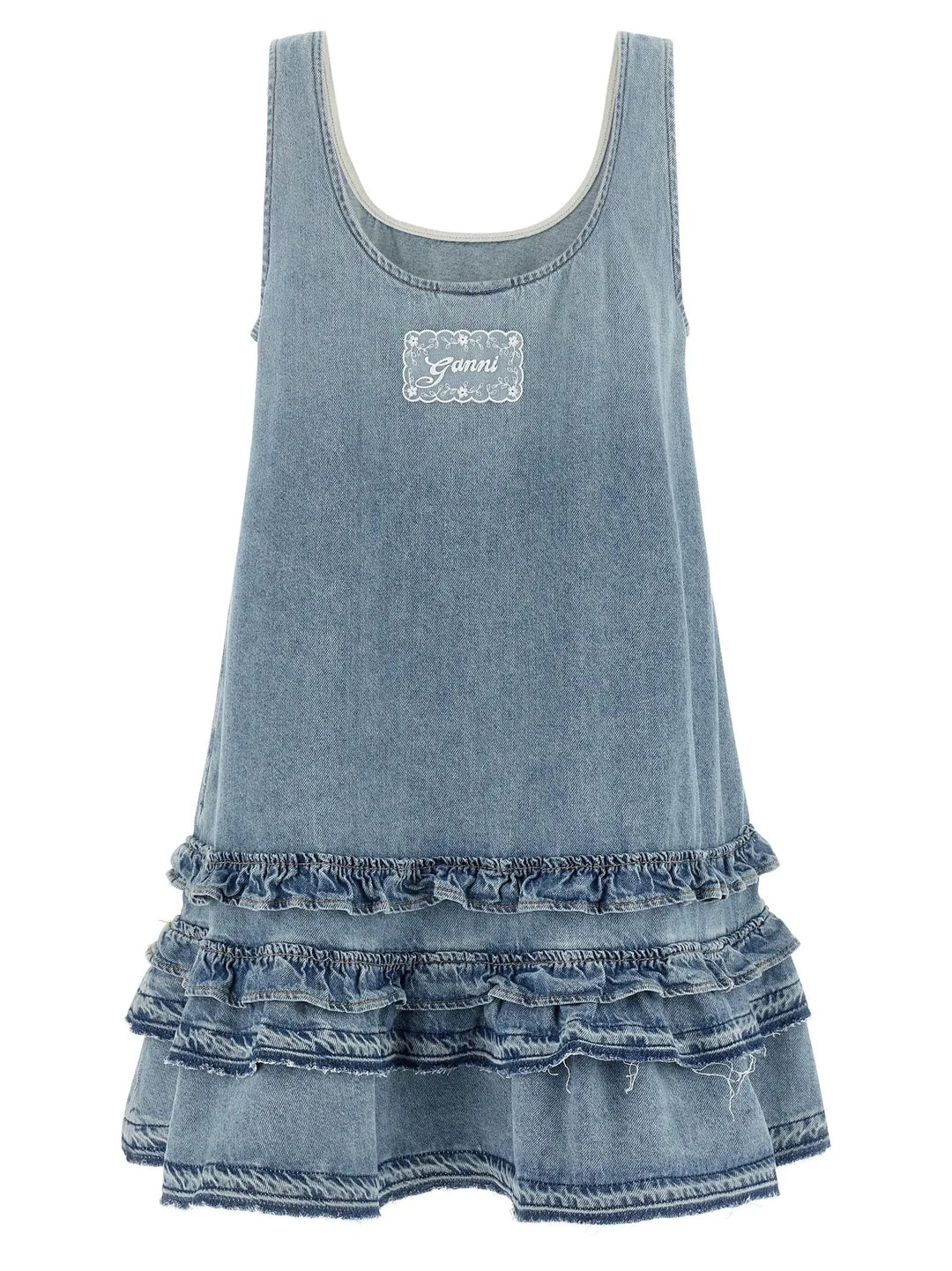 Ganni Denim Dress, Women's, Blue