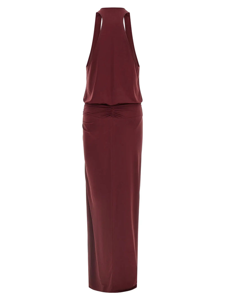 The Andamane Sample Sale | The Andamane Bordeaux Polyester Long Dress - | Designer outlet