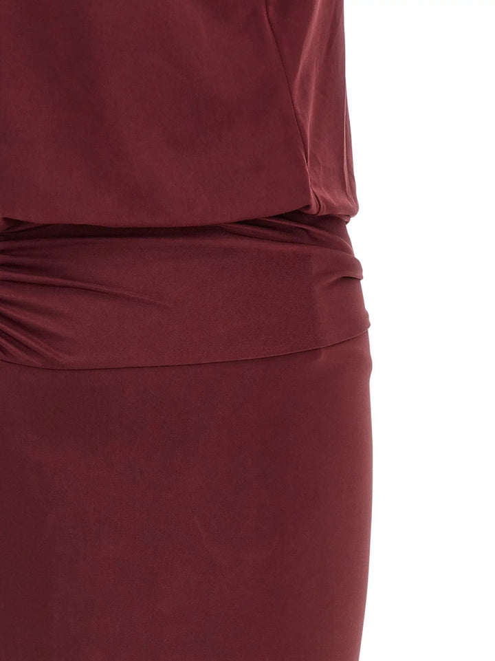 The Andamane Sample Sale | The Andamane Bordeaux Polyester Long Dress - | Designer outlet