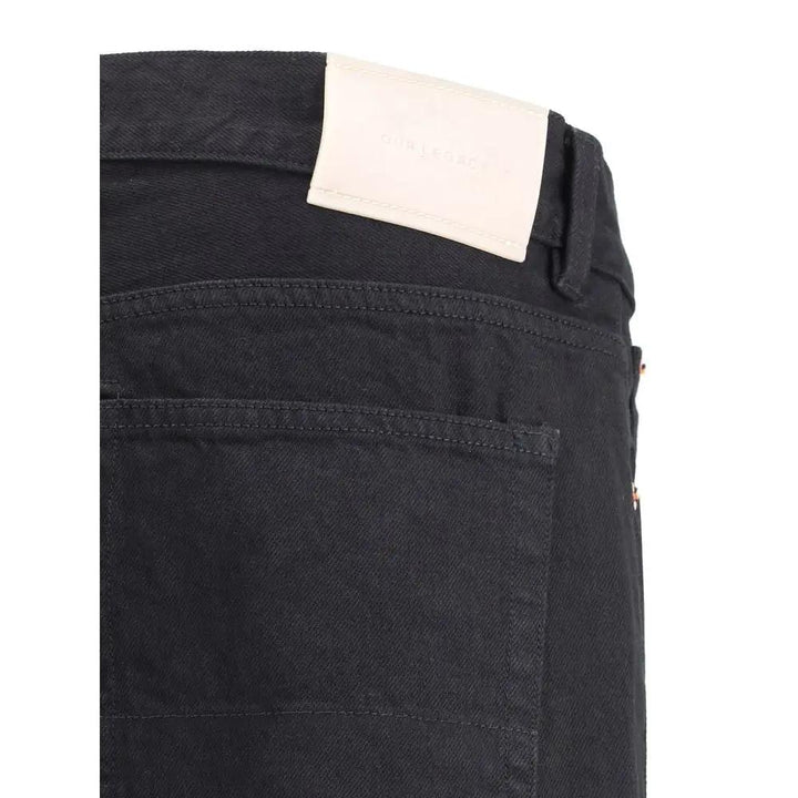 Our Legacy Black Cotton Straight-Leg Jeans