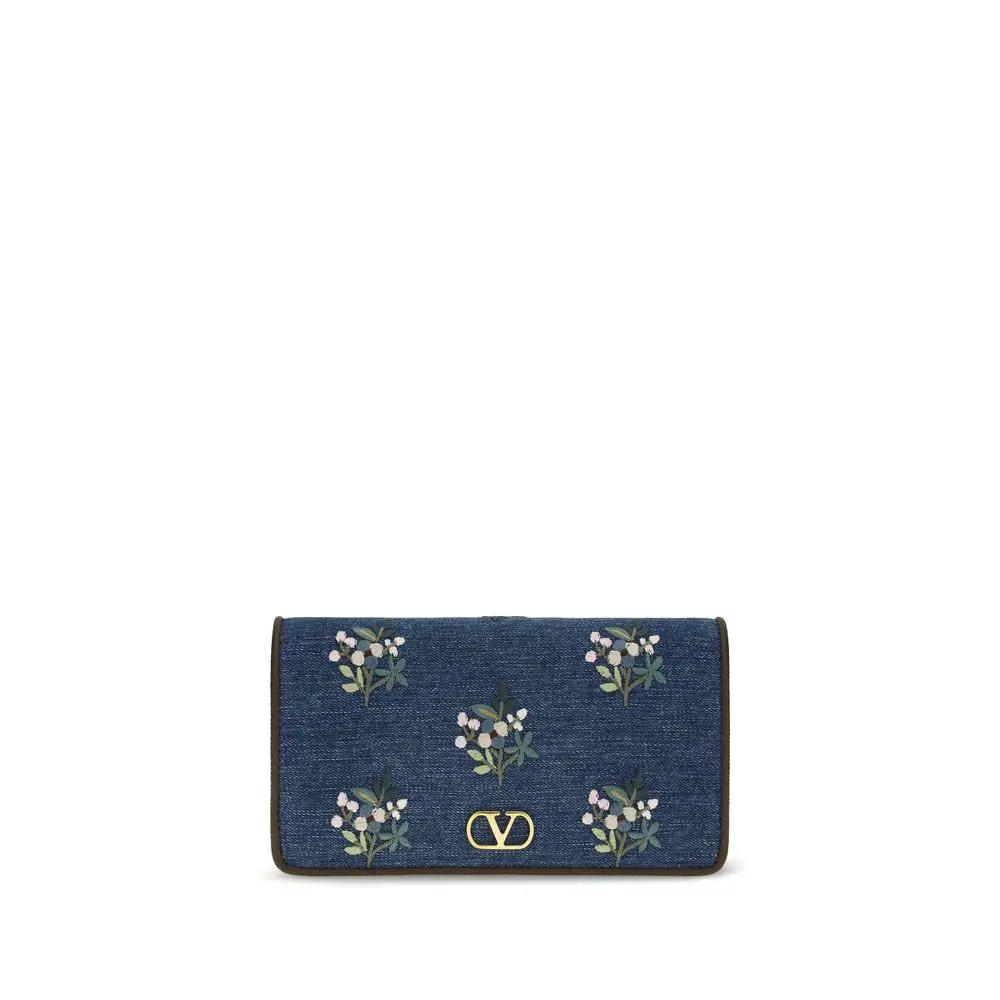 Valentino Garavani Sample Sale | Valentino Garavani Blue Cotton Shoulder Bag - | Designer outlet