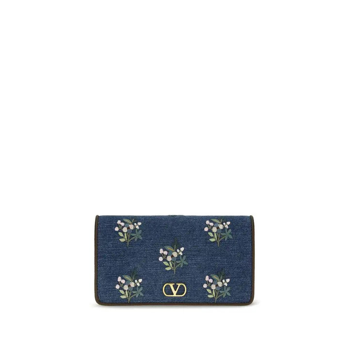 Valentino Garavani Sample Sale | Valentino Garavani Blue Cotton Shoulder Bag - | Designer outlet