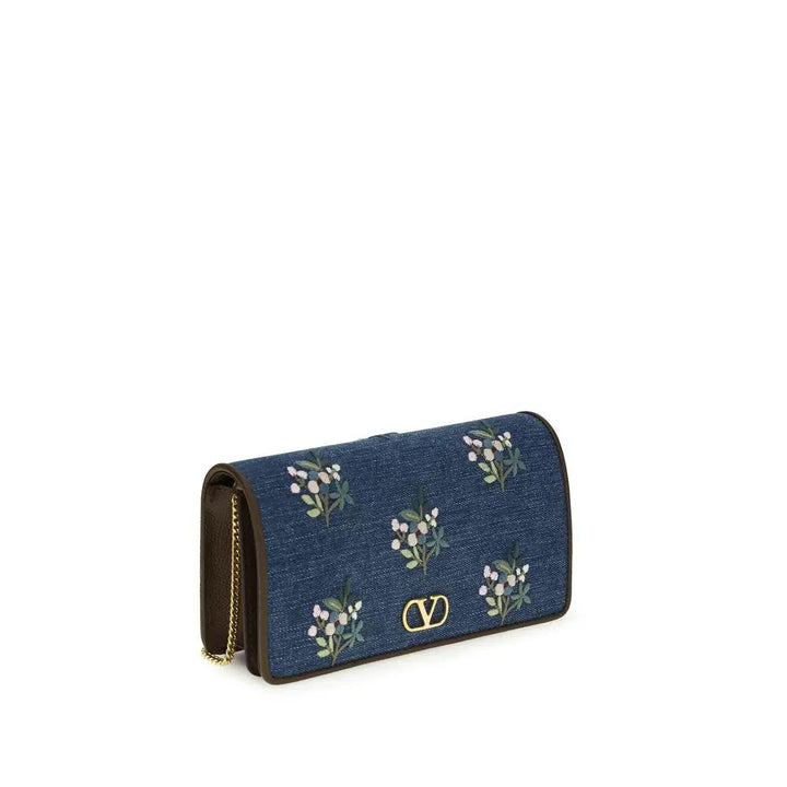 Valentino Garavani Sample Sale | Valentino Garavani Blue Cotton Shoulder Bag - | Designer outlet