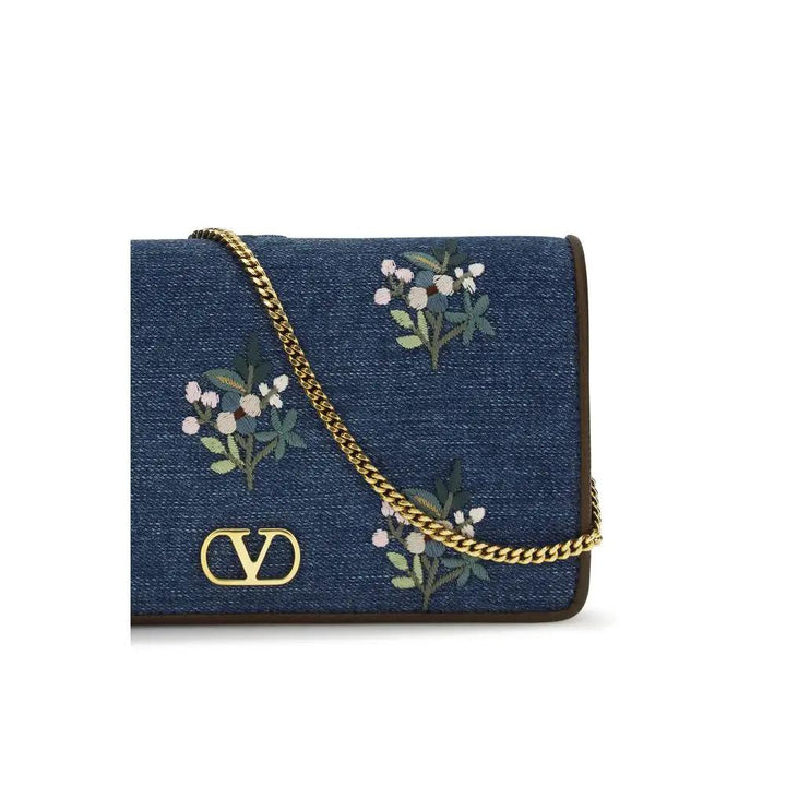 Valentino Garavani Sample Sale | Valentino Garavani Blue Cotton Shoulder Bag - | Designer outlet