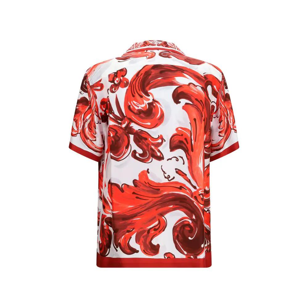 Dolce & Gabbana Sample Sale | Dolce & Gabbana Multicolor Silk Pattern Shirt - | Designer outlet