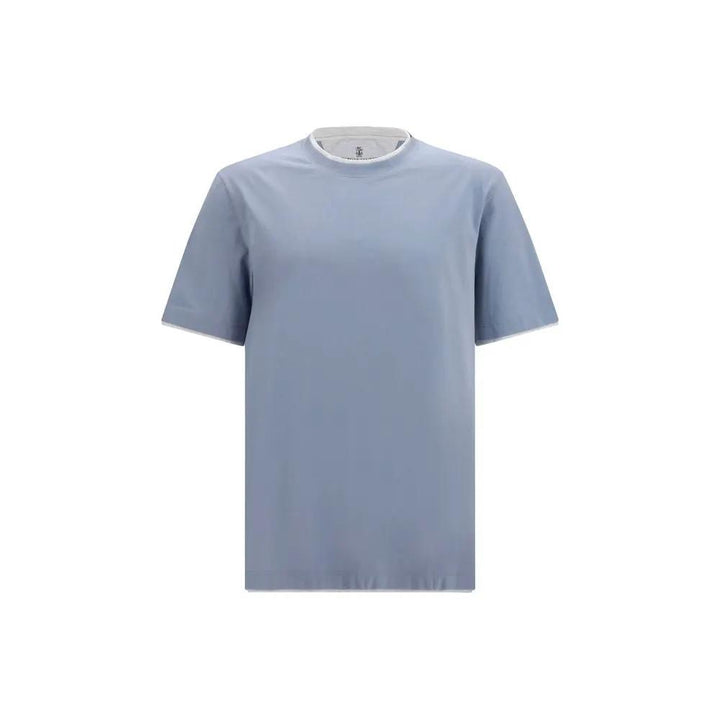 Brunello Cucinelli Sample Sale | Brunello Cucinelli Blue Cotton T-Shirt - | Designer outlet