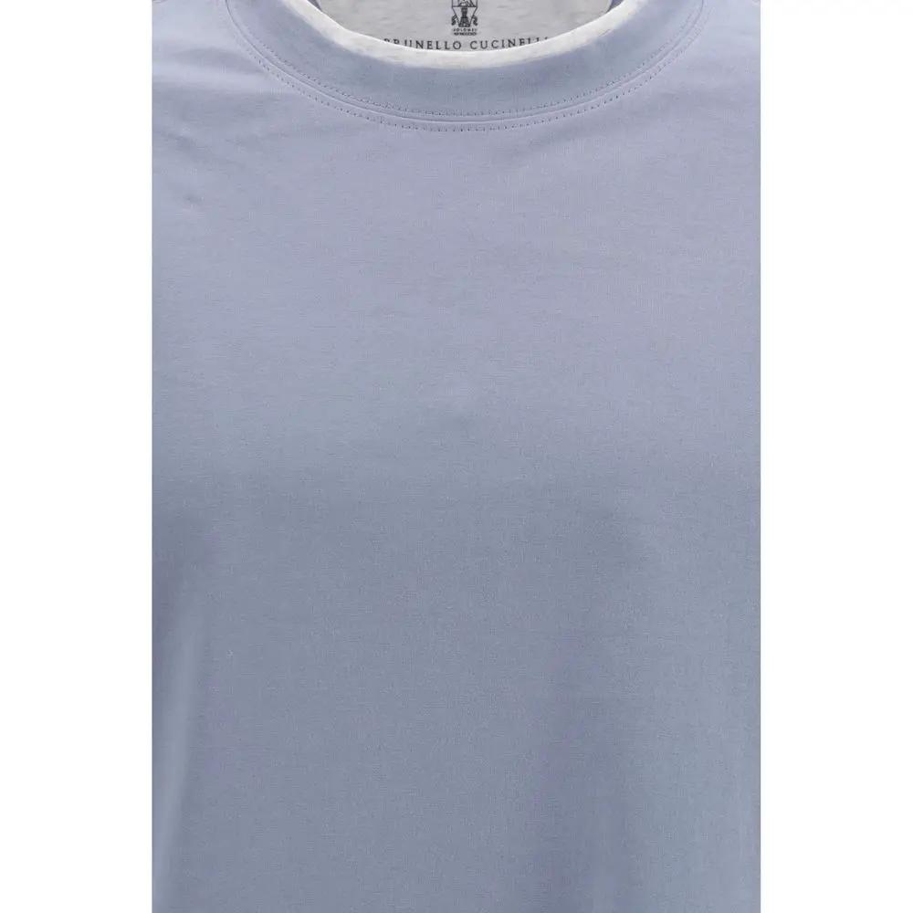 Brunello Cucinelli Sample Sale | Brunello Cucinelli Blue Cotton T-Shirt - | Designer outlet