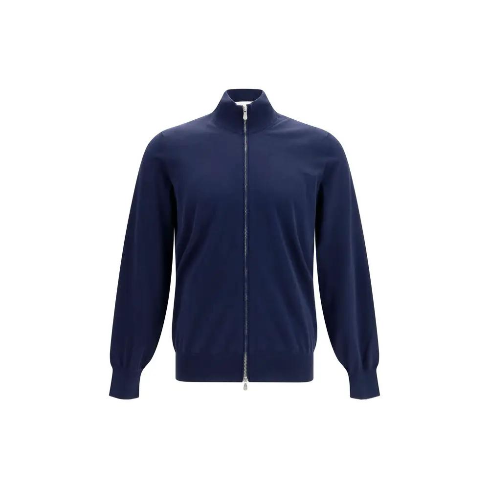Brunello Cucinelli Sample Sale | Brunello Cucinelli Blue Cotton Cardigan - | Designer outlet
