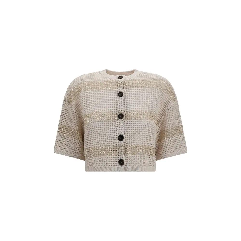 Brunello Cucinelli Sample Sale | Brunello Cucinelli Beige Linen Cardigan - | Designer outlet