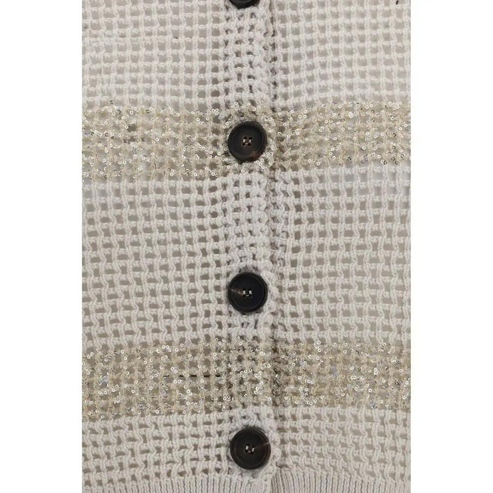 Brunello Cucinelli Sample Sale | Brunello Cucinelli Beige Linen Cardigan - | Designer outlet