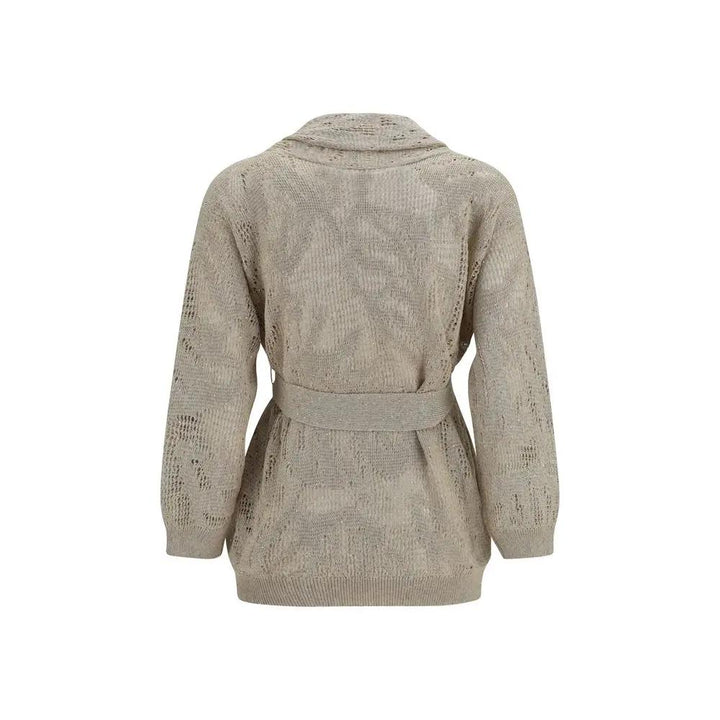 Brunello Cucinelli Sample Sale | Brunello Cucinelli Beige Linen Cardigan - | Designer outlet