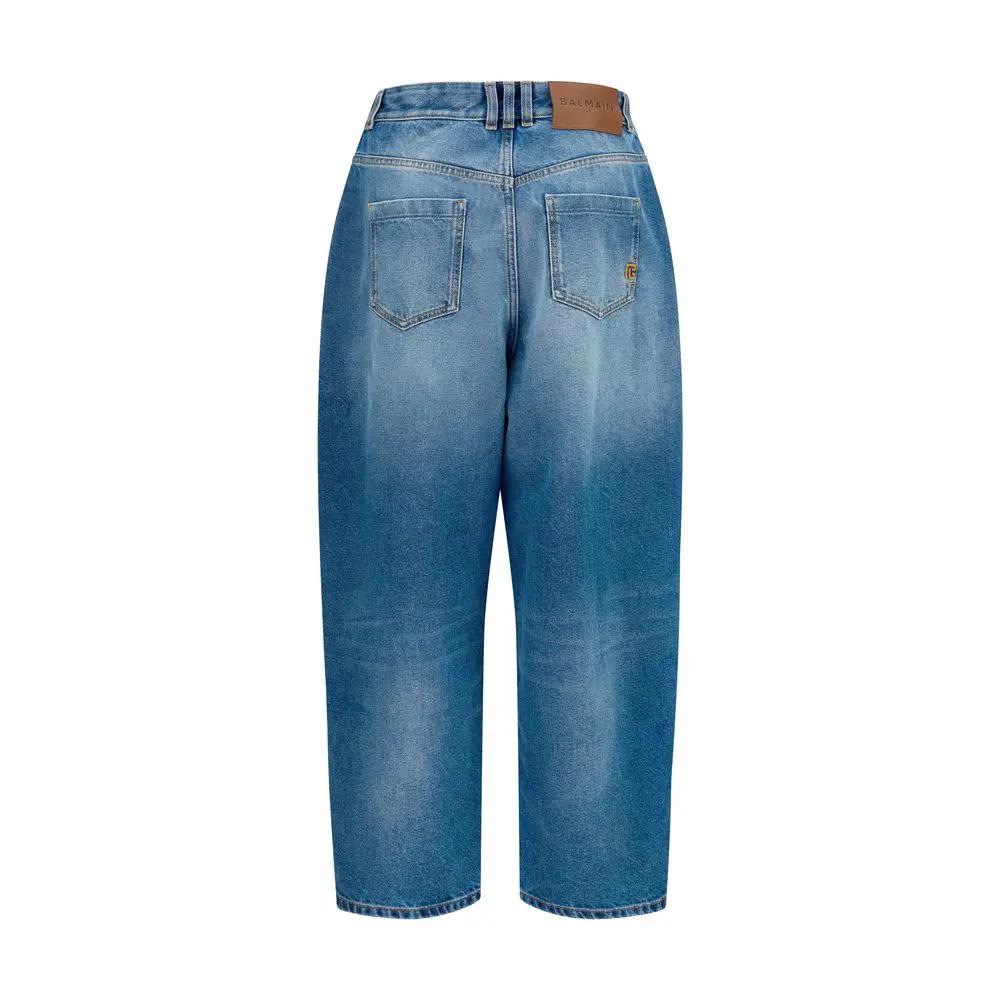 Balmain Sample Sale | Balmain Blue Cotton Relaxed Fit Jeans - | Designer outlet