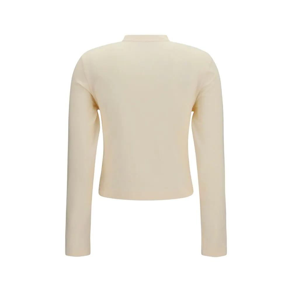 Jacquemus Sample Sale | Jacquemus Beige Cotton Long Sleeve T-Shirt - | Designer outlet