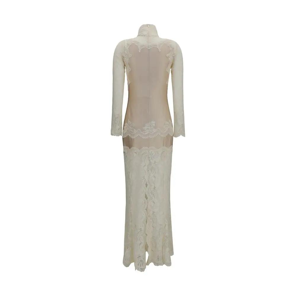 Rabanne Sample Sale | Rabanne Beige Polyamide Long Dress - | Designer outlet