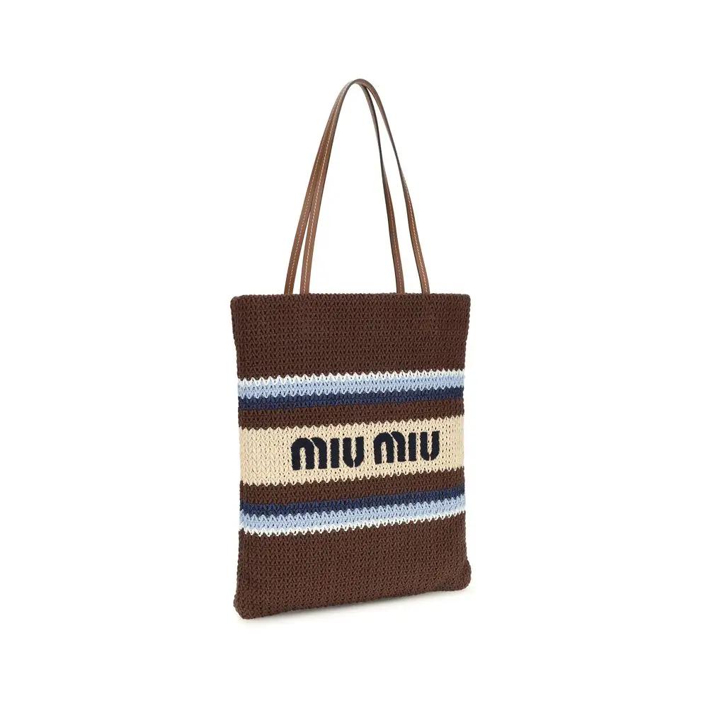 Miu Miu Sample Sale | Miu Miu Multicolor Recycled Cotton Shoulder Bag - | Designer outlet