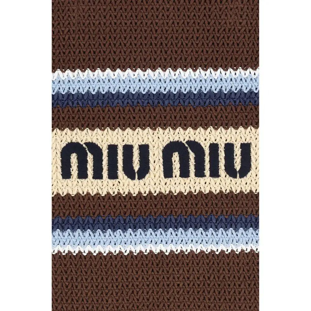 Miu Miu Sample Sale | Miu Miu Multicolor Recycled Cotton Shoulder Bag - | Designer outlet
