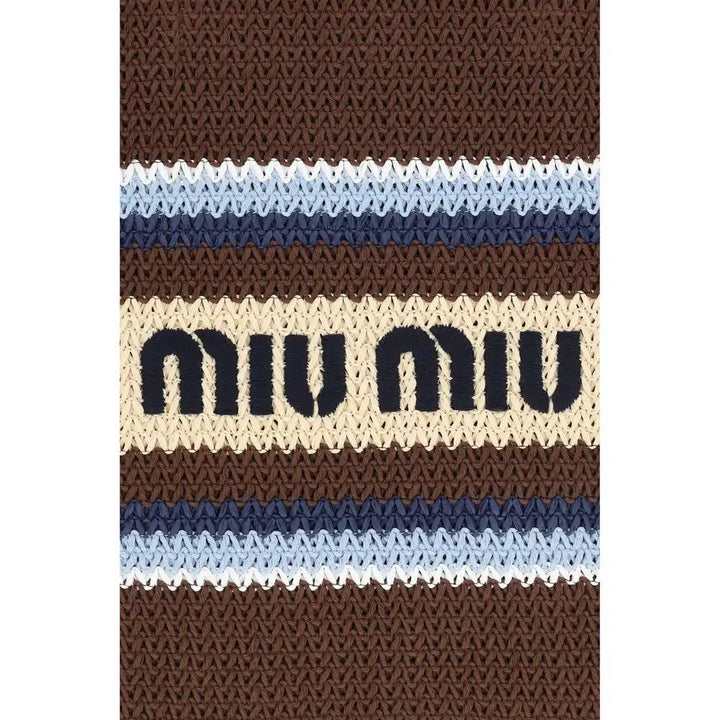 Miu Miu Sample Sale | Miu Miu Multicolor Recycled Cotton Shoulder Bag - | Designer outlet