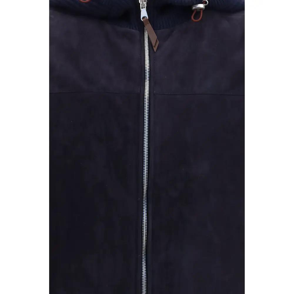 Brunello Cucinelli Sample Sale | Brunello Cucinelli Blue Wool Oves Aries Full-Length Jacket - | Designer outlet