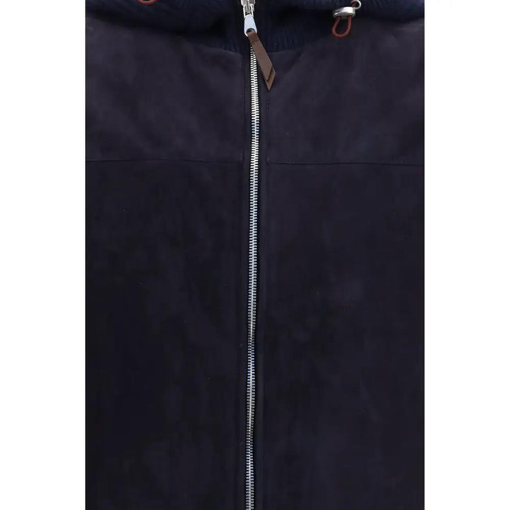 Brunello Cucinelli Sample Sale | Brunello Cucinelli Blue Wool Oves Aries Full-Length Jacket - | Designer outlet