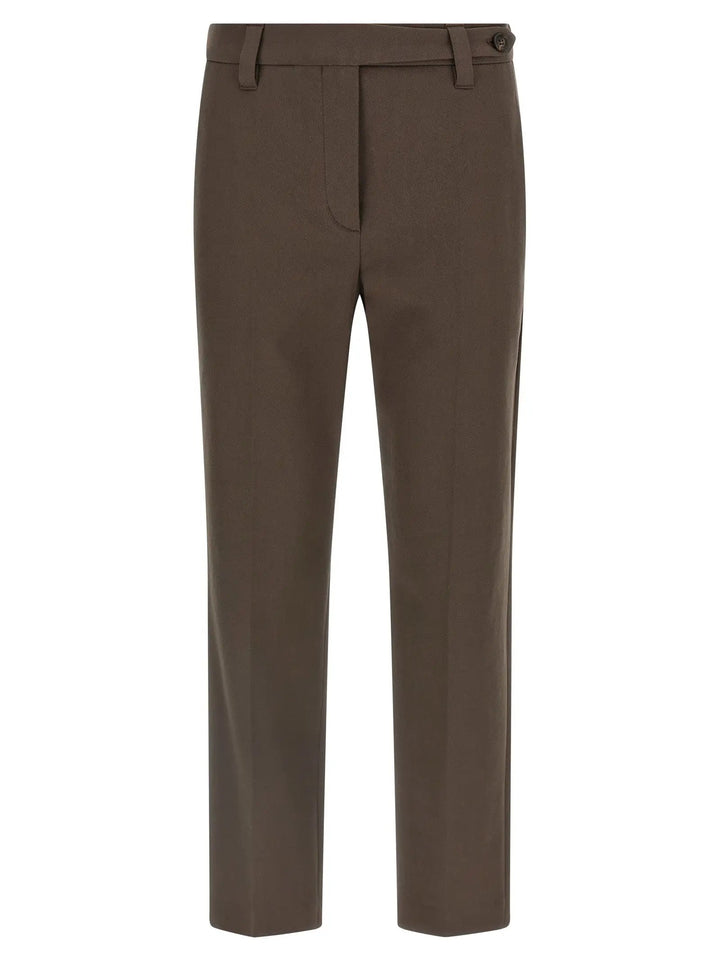 Brunello Cucinelli Brown Cotton Casual Pants