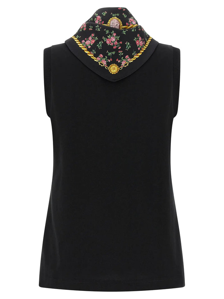 Dolce &amp; Gabbana Black Cotton Sleeveless T-Shirt