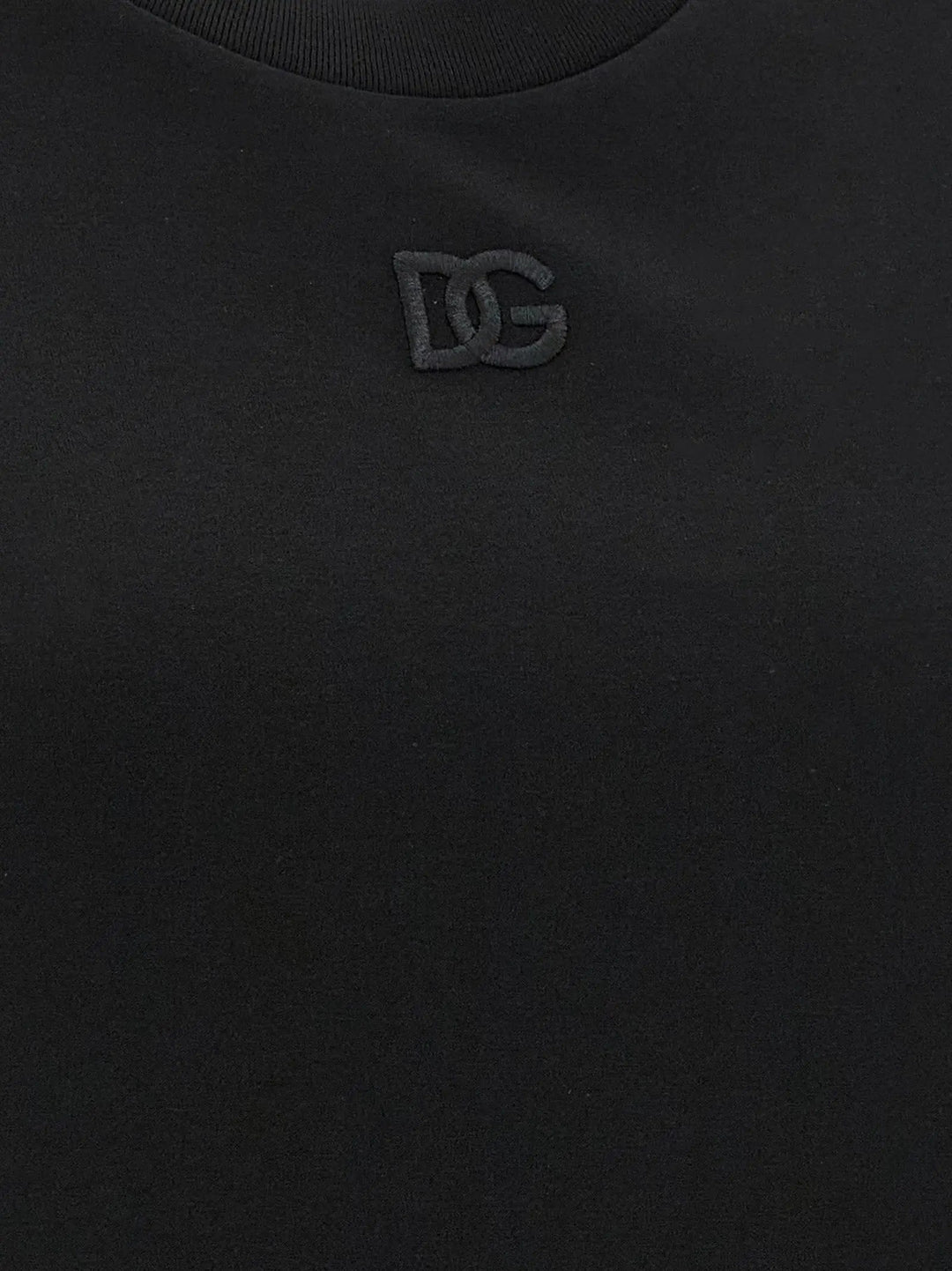 Dolce &amp; Gabbana Black Cotton Sleeveless T-Shirt