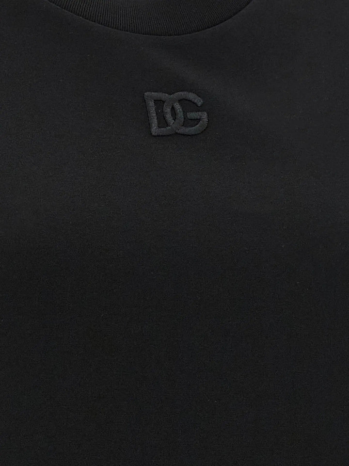Dolce &amp; Gabbana Black Cotton Sleeveless T-Shirt