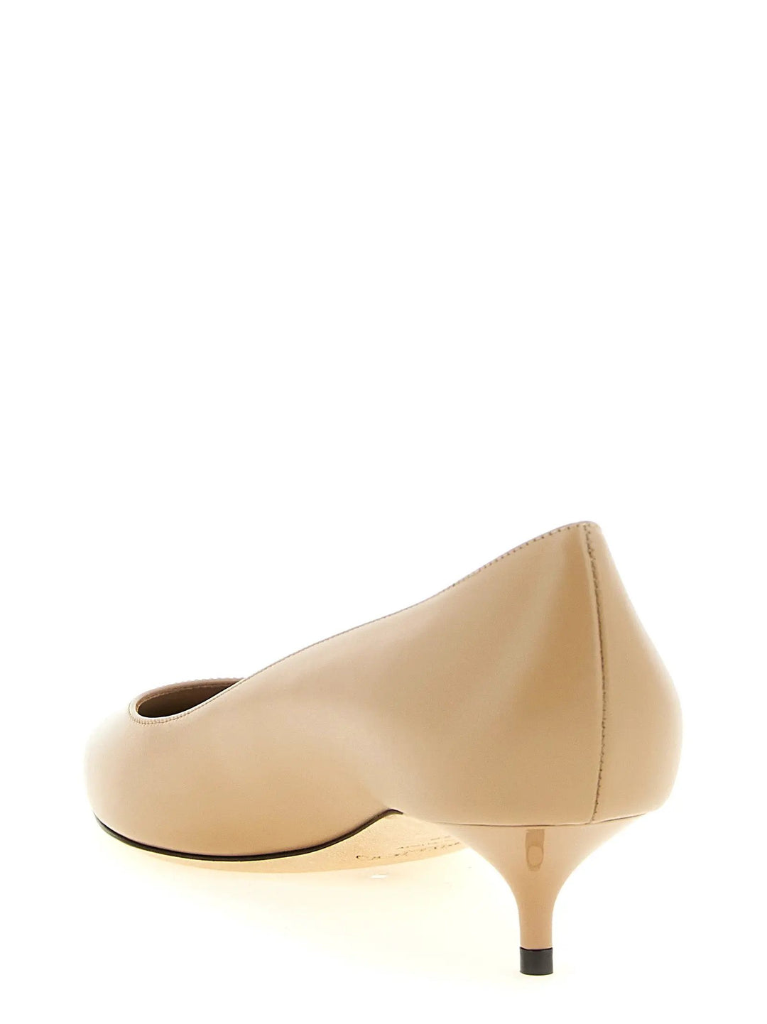 Jimmy Choo Sample Sale | Jimmy Choo Beige Leather Mid Heel Pumps - | Designer outlet
