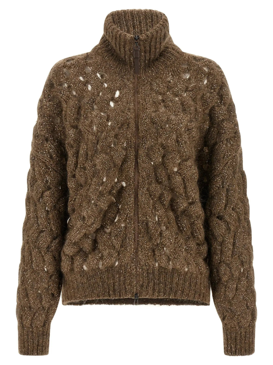 Brunello Cucinelli Sample Sale | Brunello Cucinelli Brown Wool Cardigan - | Designer outlet