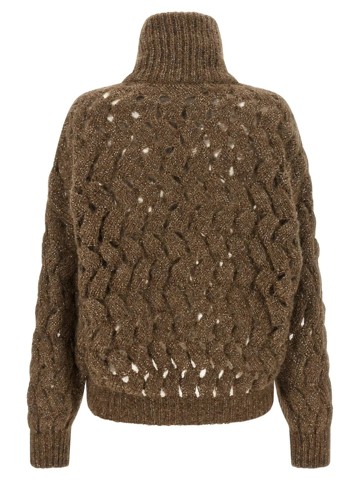 Brunello Cucinelli Sample Sale | Brunello Cucinelli Brown Wool Cardigan - | Designer outlet