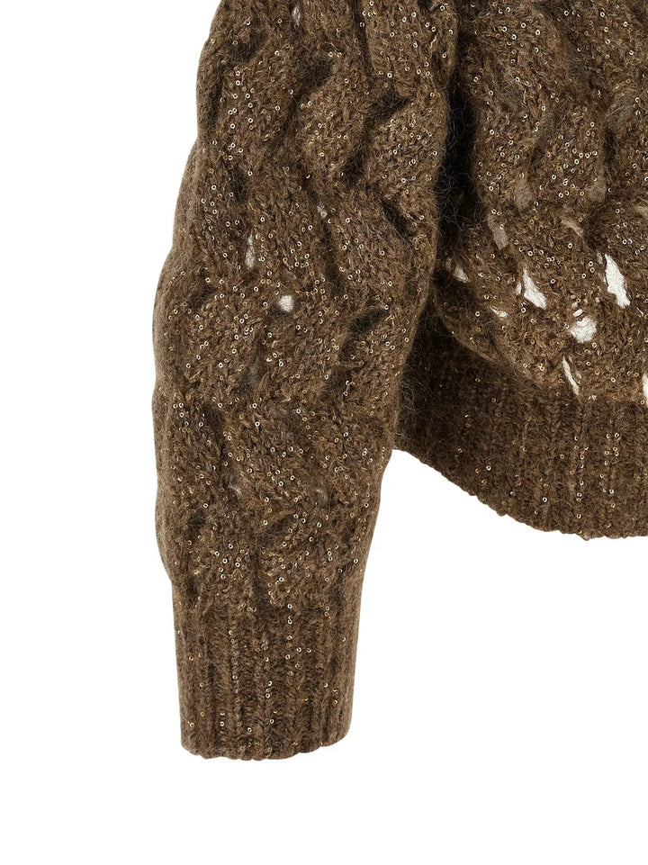 Brunello Cucinelli Sample Sale | Brunello Cucinelli Brown Wool Cardigan - | Designer outlet