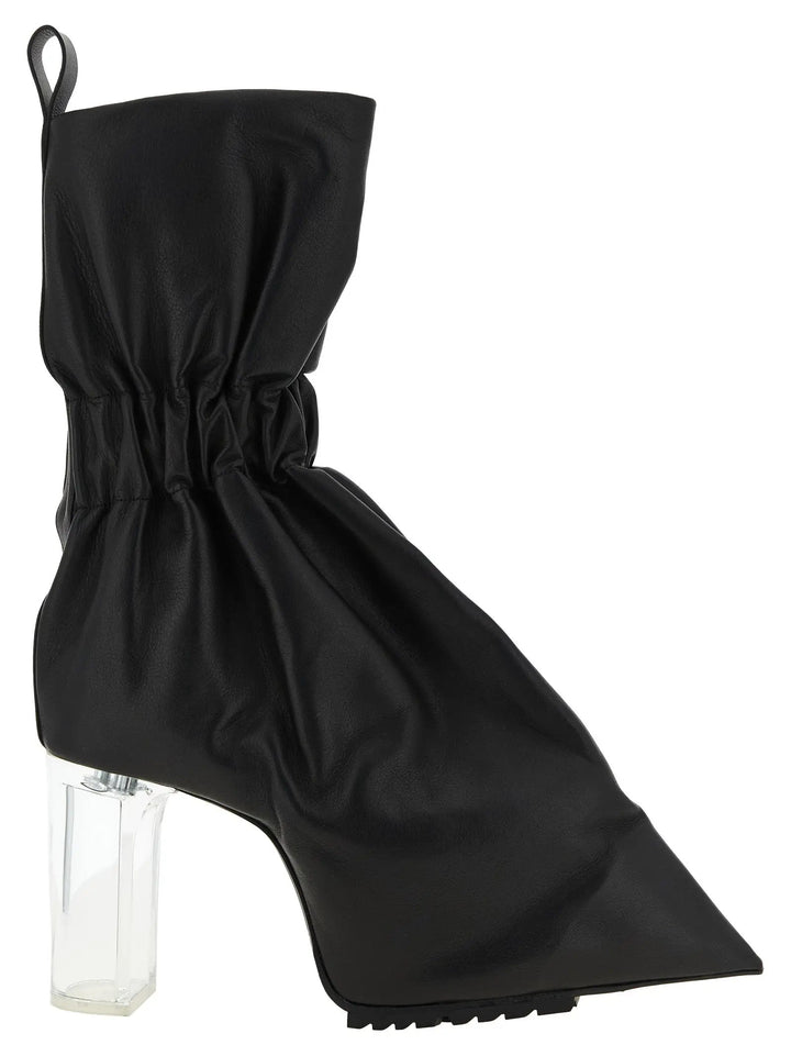 Rick Owens Sample Sale | Rick Owens Black Calfskin Ankle Boots - | Designer outlet