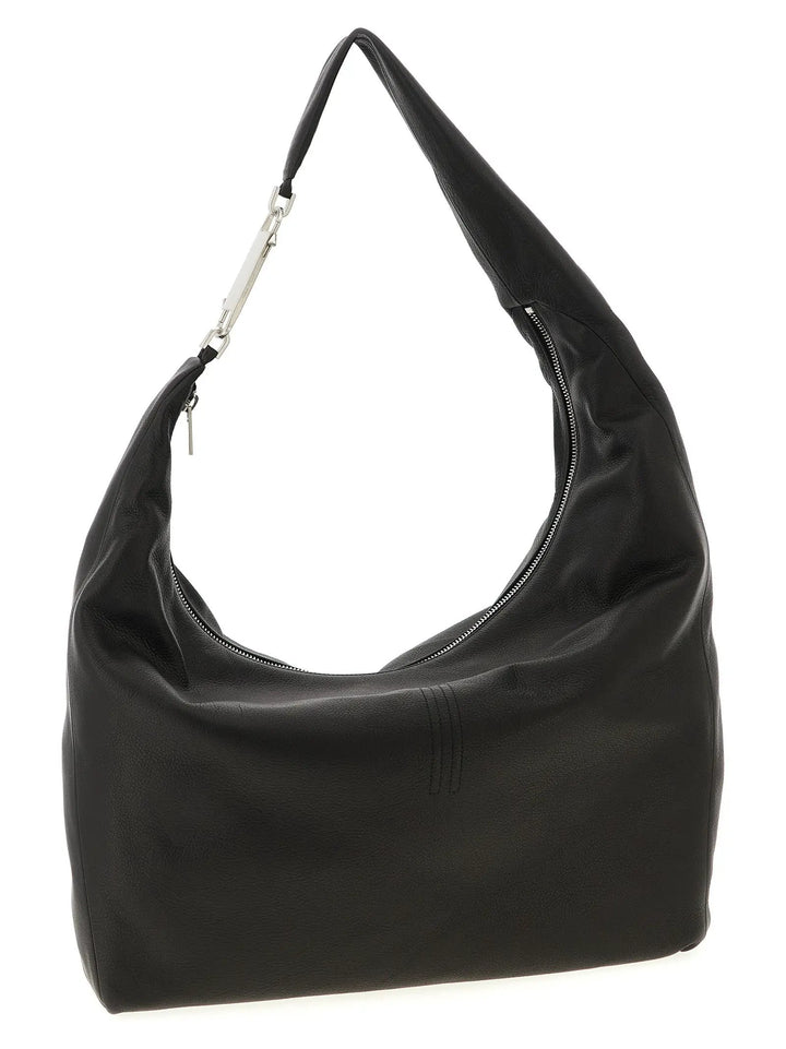 Rick Owens Black Calfskin Shoulder Bag