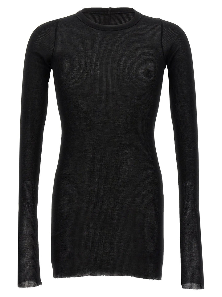 Rick Owens Black Viscose T-Shirt