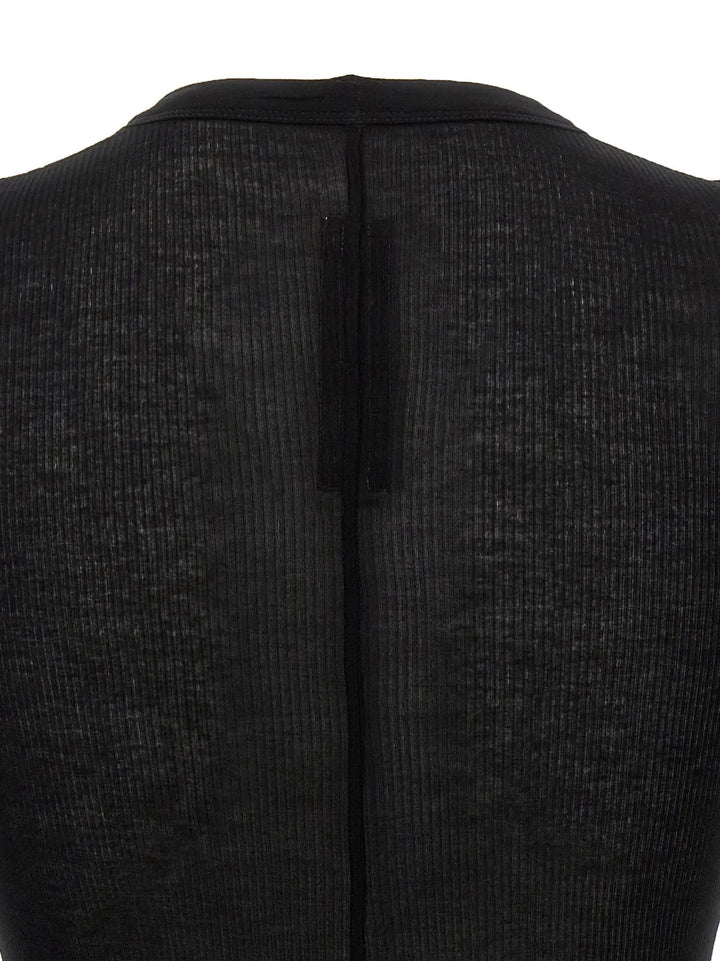 Rick Owens Black Viscose T-Shirt