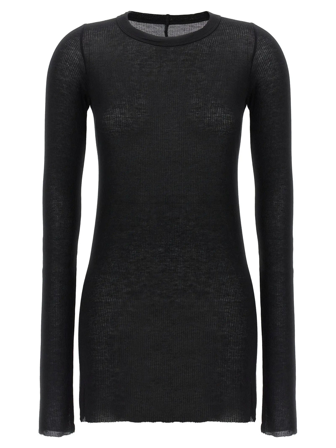 Rick Owens Sample Sale | Rick Owens Black Viscose Long Sleeve T-Shirt - | Designer outlet