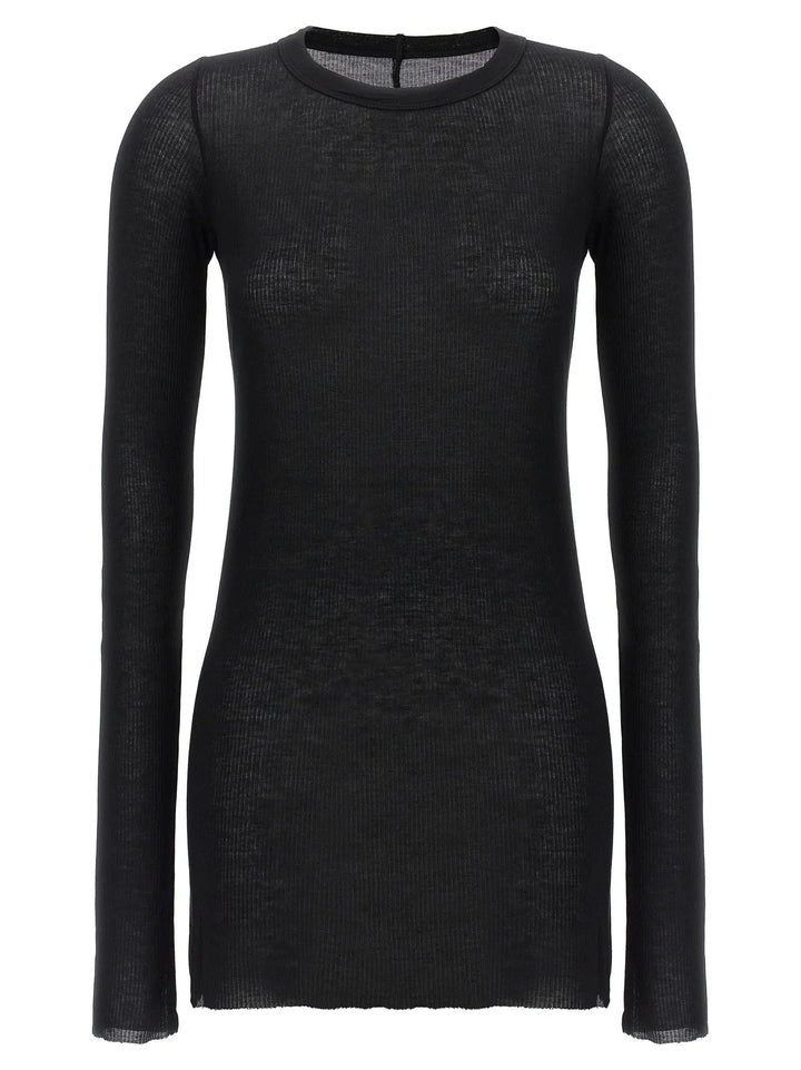 Rick Owens Sample Sale | Rick Owens Black Viscose Long Sleeve T-Shirt - | Designer outlet