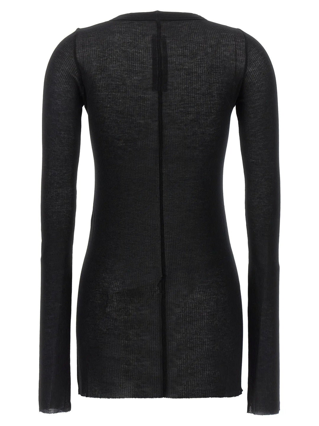 Rick Owens Sample Sale | Rick Owens Black Viscose Long Sleeve T-Shirt - | Designer outlet