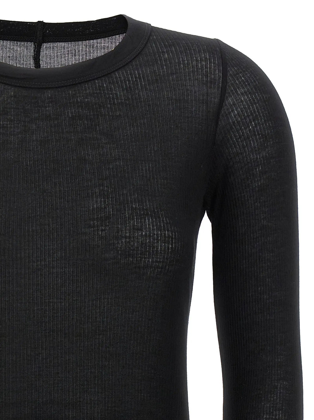 Rick Owens Sample Sale | Rick Owens Black Viscose Long Sleeve T-Shirt - | Designer outlet