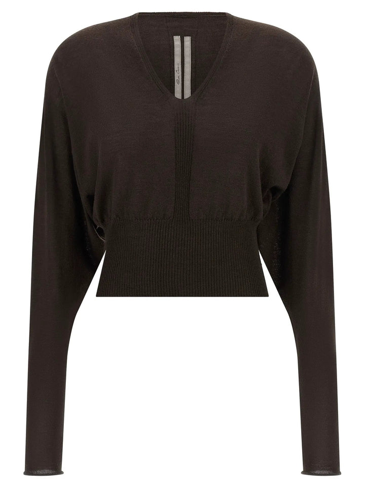 Rick Owens Brown Virgin Wool Shirt