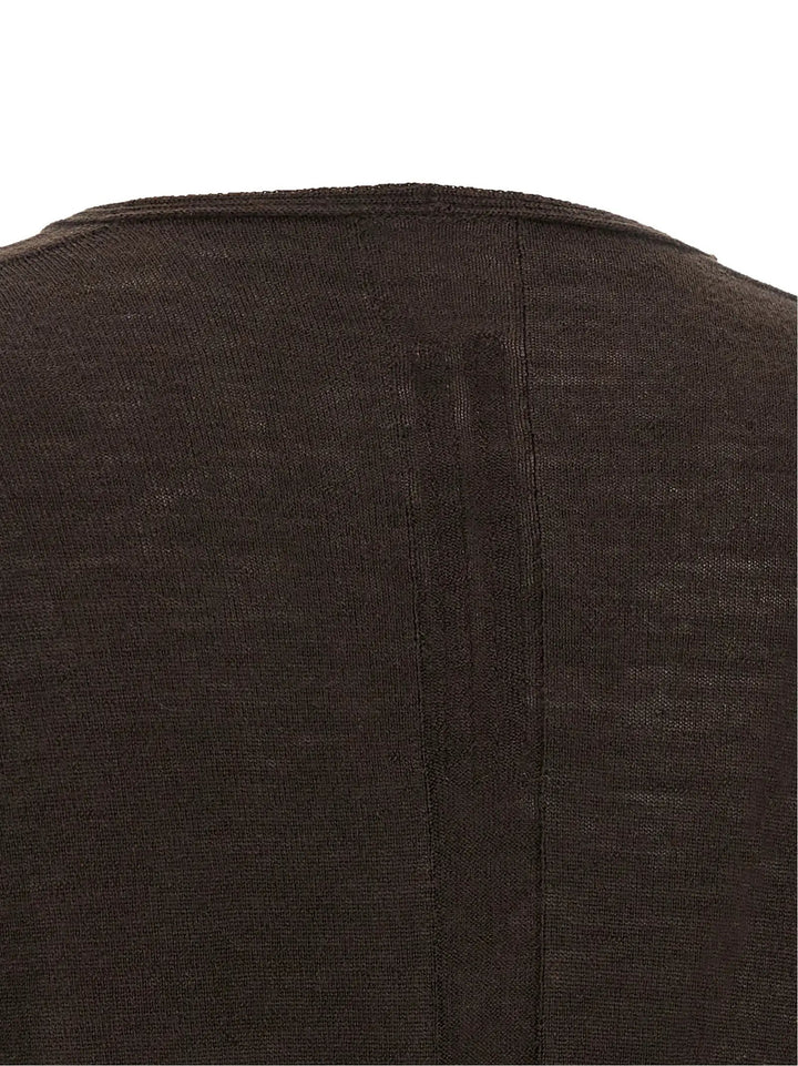 Rick Owens Brown Virgin Wool Shirt