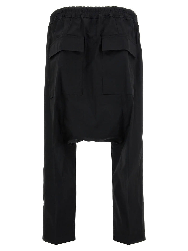 Rick Owens Black Cotton Casual Pants