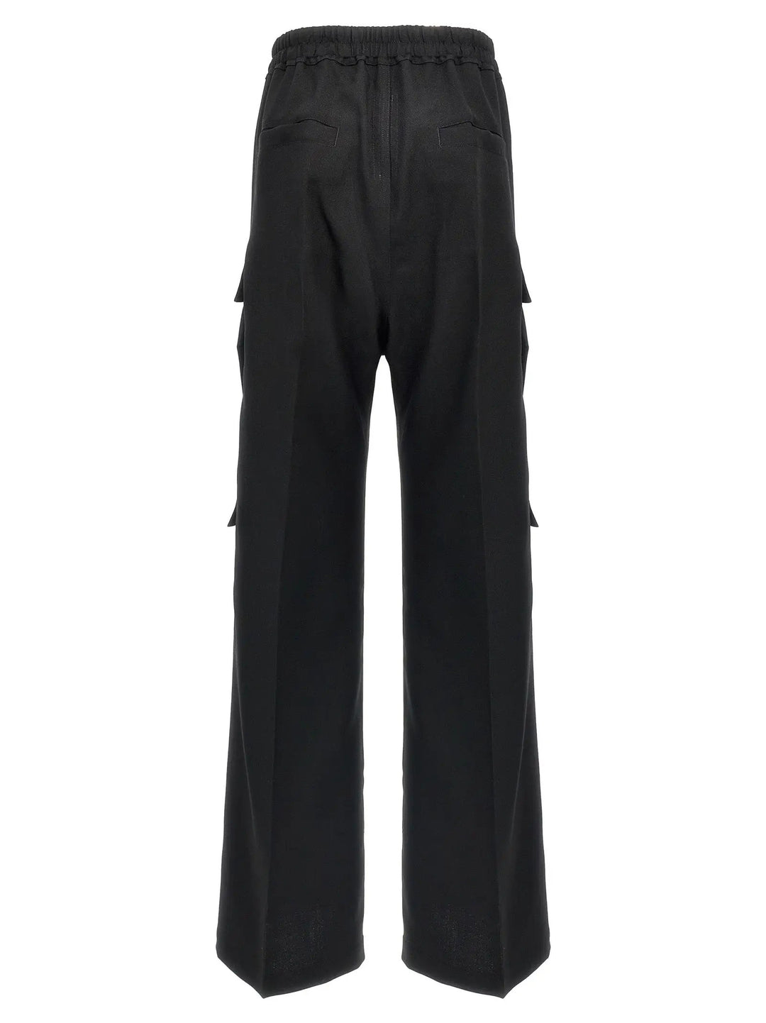 Rick Owens Black Wool Cargo Pants