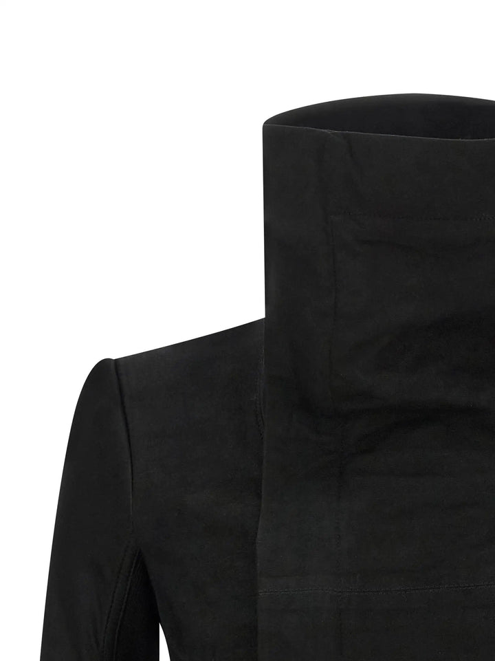 Rick Owens Black Lamb Leather Leather Jacket