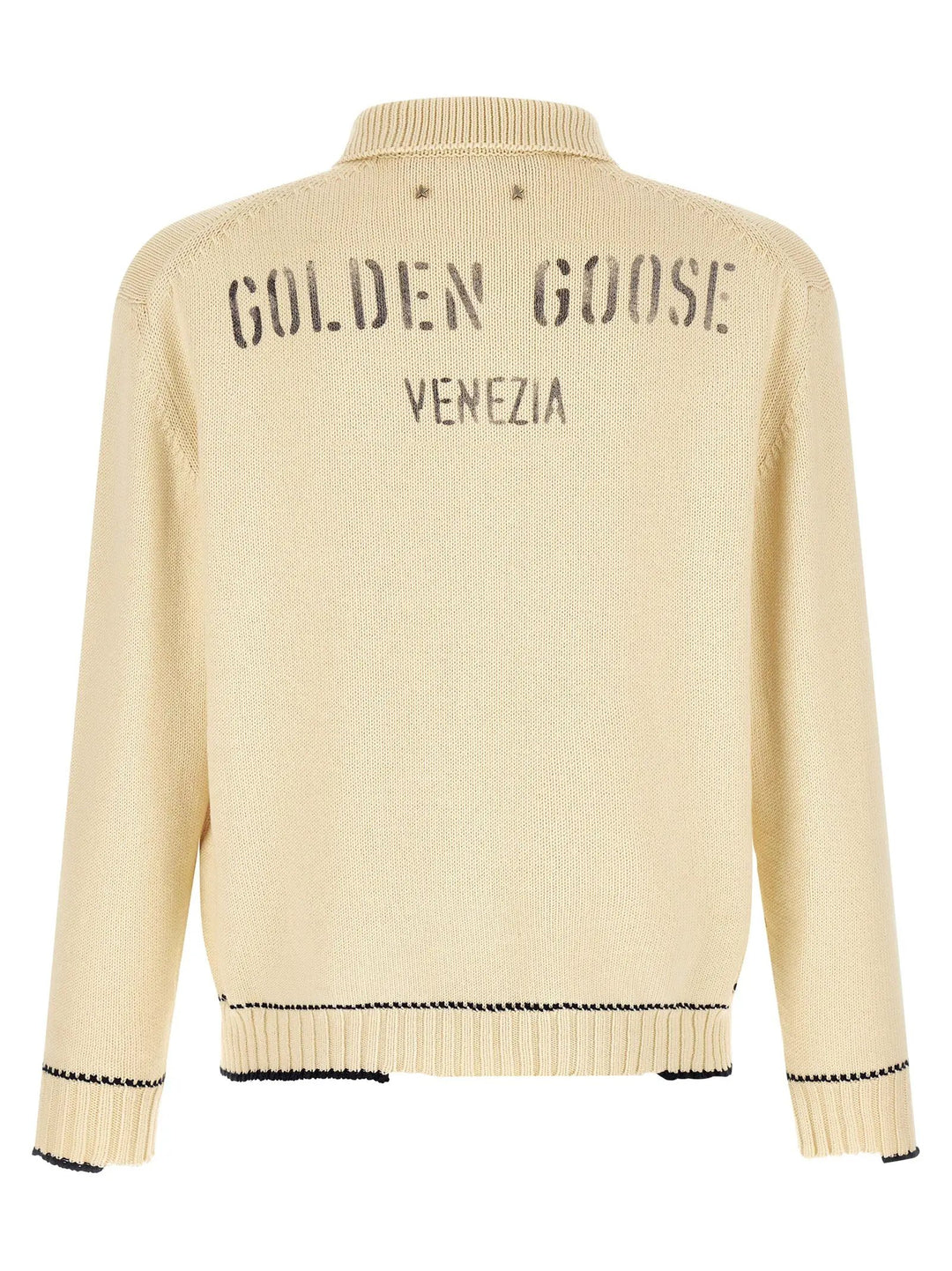 Golden Goose White Cotton Polo Shirt