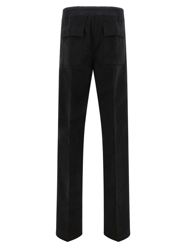 Rick Owens Black Cotton Casual Pants