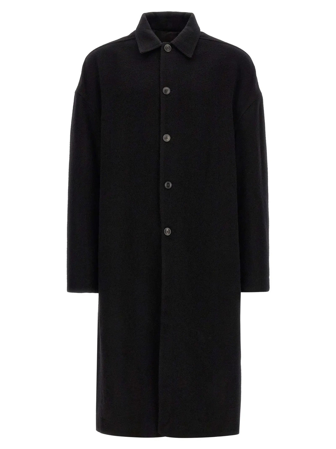 Rick Owens Sample Sale | Rick Owens Black Virgin Wool Coat - | Designer outlet