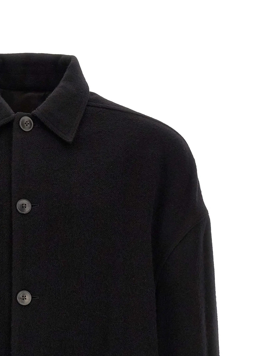 Rick Owens Sample Sale | Rick Owens Black Virgin Wool Coat - | Designer outlet