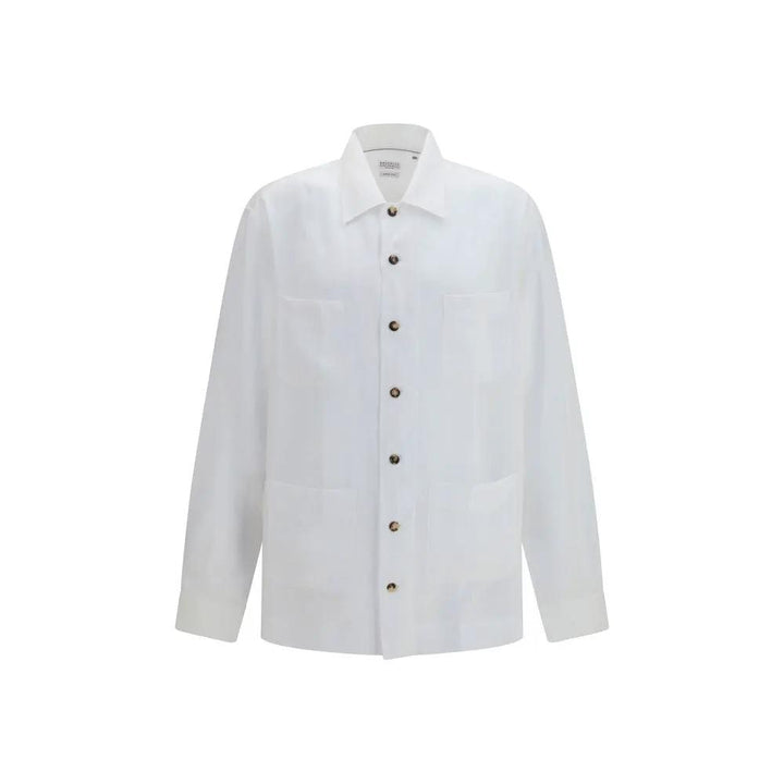 Brunello Cucinelli White Linen Shirt