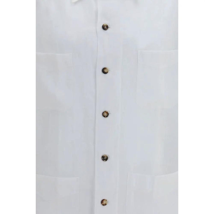 Brunello Cucinelli White Linen Shirt